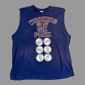 90's Jerzees Dri-Power Active Six Pack Sleeveless Muscle Gym Tank Tee Size 2XL